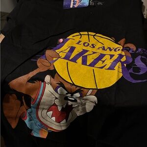 Black Los Angeles Lakers T-Shirt space jam, NBA shirts